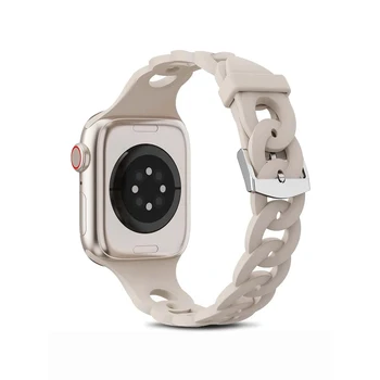 Силиконовый Ремешок Для Apple Watch Band 44мм 40мм 45мм 41мм 42мм 38мм 49мм Браслет iWatch Серии 5 6 3 1 SE 2 4 7 8 Ultra 2