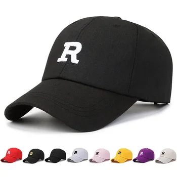 Летняя мужская бейсболка с вышивкой буквой А, хлопковая регулируемая хип-хоп шляпа, спортивные кепки для дальнобойщиков, солнцезащитные шляпы