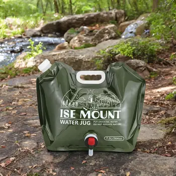 Складная сумка-контейнер для воды, 7,5 л, аварийный кувшин для воды для пеших прогулок, пикника