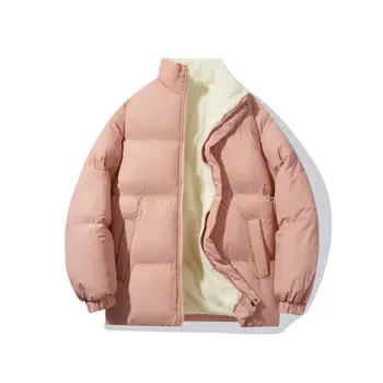Мужская Новая зимняя бархатная хлопчатобумажная одежда 2023 года со стоячим воротником, теплое пальто с хлопковой подкладкой