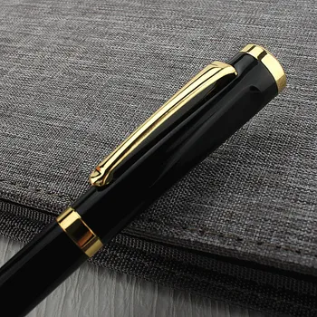 Роскошное качество, черный Золотой зажим, подарочные ручки для выпускников, Шариковые ручки для студентов, школы, бизнеса, офиса, Новые 3