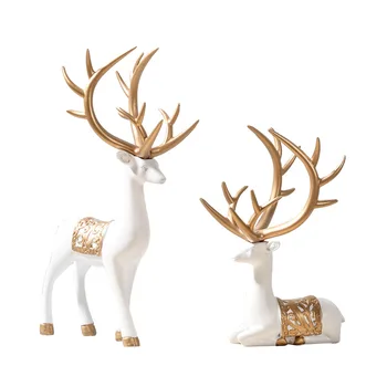 Креативные украшения для винного шкафа в скандинавском стиле Lucky Deer, современные изделия из смолы в роскошном стиле в гостиной 5