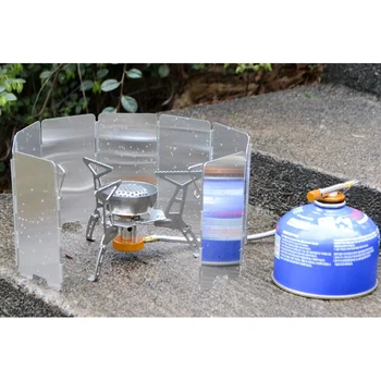 Пластины LIOOBO Ветровое стекло для барбекю, складная плита, лобовое стекло для пикника на открытом воздухе (серебристый)