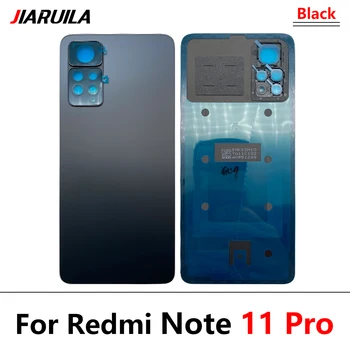 100% Оригинал для Xiaomi Redmi Note 11 Pro 5G Крышка батарейного отсека Задняя стеклянная крышка корпуса Задняя крышка камеры с заменой рамки 5