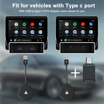 Беспроводной адаптер Apple Carplay Android Auto Mini Ai Box Car Play Inalambrico Dongle Para Coche Без потокового плеера Sem Fio 4