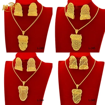 XUHUANG Роскошные Ювелирные изделия из 24-каратного золота, Дубайское Очаровательное ожерелье, Серьги, Наборы для женщин, Нигерийский ювелирный набор для невесты, Свадебные Подарки
