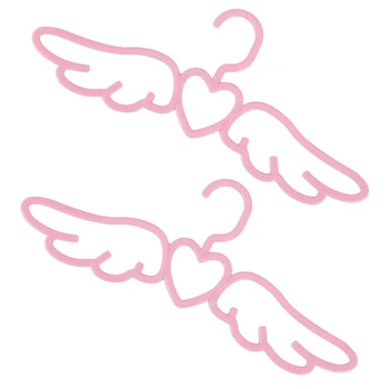 40 шт. Новый дизайн, Пластиковая вешалка для одежды Fly Angel, вешалка для нижнего белья с милым розовым шарфом 