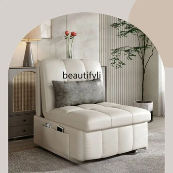Электрический диван-кровать, складной, двойного назначения, для небольших квартир, Многофункциональный умный одноместный диван-кресло 0
