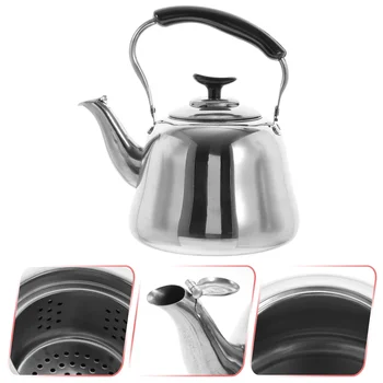 Щебечущий чайник Походная плита Кухонная Вода Чай Большой емкости, Свистящий бойлер из нержавеющей стали для домашнего кипячения 4