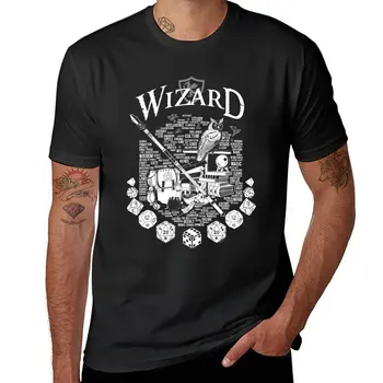 Серия RPG Class: Wizard - футболки в белой версии, футболки на заказ, тренировочные рубашки для мужчин