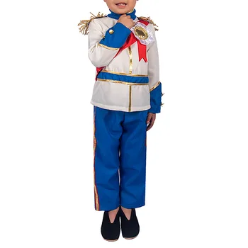 Дети от 3 до 14 лет, мальчики, принц, Карнавальный костюм для Косплея на Хэллоуин, представление для Дворцовой вечеринки, Наряд для ролевых игр, топ, брюки, Униформа 1