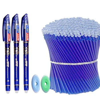 Стираемые Гелевые ручки 0,5 мм, синий/черный/красный Картридж, Набор для школьных принадлежностей, Контрольные работы для студентов, канцелярские ручки