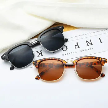 Классические Мужские и женские солнцезащитные очки без оправы, Поляризованные солнцезащитные очки с защитой от ультрафиолета, мужские и женские дизайнерские солнцезащитные очки для глаз с антибликовым покрытием
