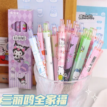 Sanrio 24 шт. в коробках Гелевая ручка для печати, высококачественный мультфильм Koromi Melody, студенты пишут черными ручками 0,5 мм, школьные канцелярские принадлежности St. 3