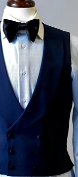 Роскошные мужские свадебные костюмы, приталенный пиджак с отворотом, Одежда для жениха, 3 предмета для мужского делового офиса по индивидуальному заказу 3