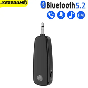 Автомобильный адаптер Bluetooth 5.2 2 в 1 Беспроводной аудиоприемник-передатчик с разъемом 3,5 мм, поддержка TF-карты, громкая связь для телевизора, ПК, телефона