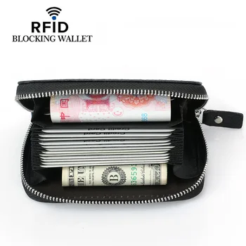Держатель для карт из углеродного волокна с несколькими слотами, карманный кошелек, RFID-блокирующий Органайзер для кредитных карт, Визитница для женщин и мужчин, сумки