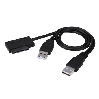 Ноутбук с 7 + 6-контактным адаптером-преобразователем Slimline SATA в USB2.0, кабель Easy Drive.