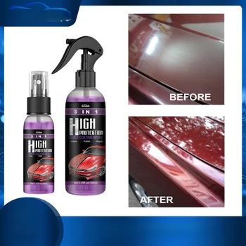 Geruiou 3-в-1, высокозащищенный спрей для автомобильной краски, Автоматическая очистка, спрей для покрытия, Автомобильная краска, средство для удаления царапин, Детали автомобиля