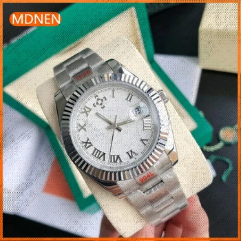 MDNEN Мужские и женские 904L Водонепроницаемые часы с автоматическим механизмом из нержавеющей стали 41 мм 36 мм-RLX