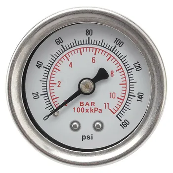 Регулируемый Регулятор давления мазута 0-160 фунтов на квадратный дюйм, Серебристый Хром 0