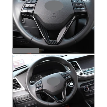 Аксессуары ABS для Hyundai Tucson 3Th 2015-2019 LHD Рулевое колесо автомобиля с блестками Внутренняя отделка 2