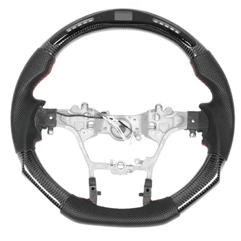 Рулевое колесо автомобиля Светодиодные индикаторы дисплея из углеродного волокна Рулевое колесо с плоским дном D-типа для Toyota Hilux Fortuner 2023 2
