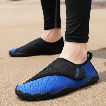 Пляжная мужская женская спортивная обувь 2023 года, быстросохнущая унисекс для занятий аквааэробикой босиком, легкие сандалии для плавания вверх по течению, кроссовки для фитнеса