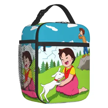 Хайди, Девушка из Альп, утепленная сумка для ланча для женщин с анимационным комиксом, термоохладитель для ланча, коробка для пикника, путешествия