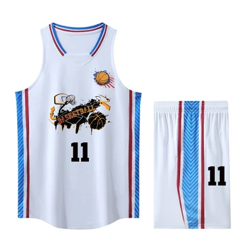 Мужской тренировочный комплект баскетбольной формы большого размера, Изготовленный на заказ, Рубашка и шорты из 2 частей, Спортивный костюм из молодежной баскетбольной майки 2023 года выпуска