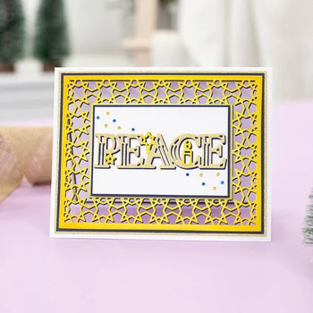 Металлические Режущие Штампы Christmas peace background высекаются Для Вырезки Альбомов DIY Из Бумаги С Тиснением Craft