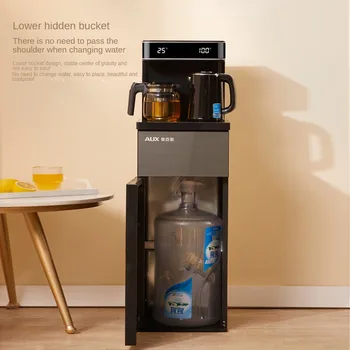 Двухтемпературный автомат для приготовления чая с большим экраном, двойной выпуск воды, вертикальный дозатор воды с дистанционным управлением для домашнего использования 220 В