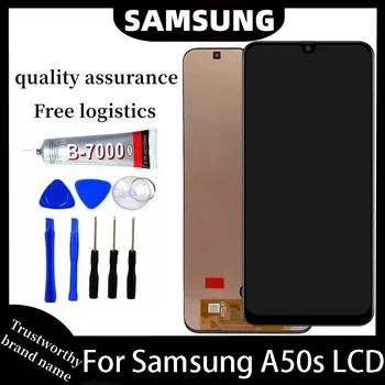 100% Тестовый Оригинал для Samsung Galaxy A50S A507 SM-A507FN/DS с сенсорным экраном в сборе с рамкой