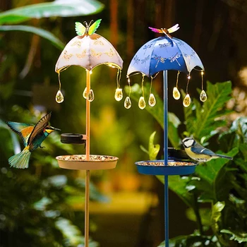 Светильник Water Drop Light IP65 Водонепроницаемый светодиодный зонт на солнечной энергии 600 мАч, украшение сада, кормушка для птиц, фонари для газона Graden Yarn