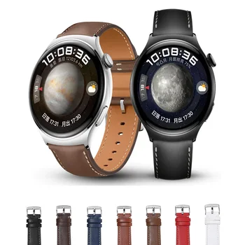 Кожаный Ремешок Для Huawei watch 4 pro 46 мм 4pro 48 мм GT 2 2E GT3 46 мм Ремешок 22 мм Ремешок Для Часов GT2 gt2e Браслет Ремешок Для Часов Браслет