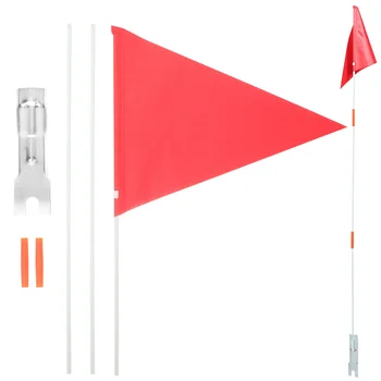 2 Комплекта оранжевых украшений, флагшток для велосипеда, флажки безопасности, детский баннер для велосипеда, металлический детский баннер