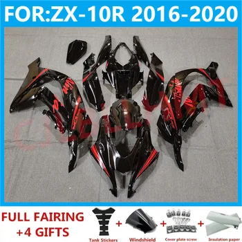 Комплект мотоциклетных обтекателей для Ninja ZX-10R 2016 2017 2018 2019 2020 ZX10R zx 10r 16 17 18 19 20 комплект крышки бака для обтекателя черный, красный