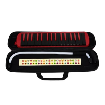 1 комплект 32-клавишной губной гармошки EVA для фортепиано, сумка для фортепиано, шкатулка для начинающих, обучающий музыкальный инструмент для взрослых, красный и черный