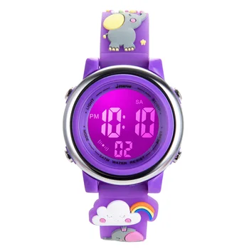 Детские мультяшные спортивные часы-будильник 30-метровые водонепроницаемые детские умные часы для студентов, мальчиков и девочек, светодиодные электронные часы 3