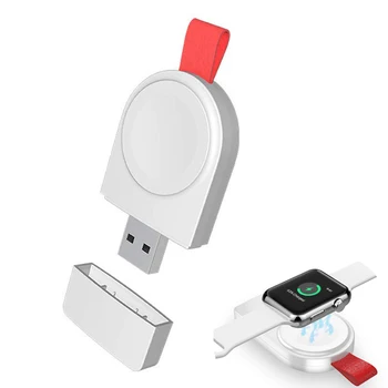 Портативное беспроводное зарядное устройство для Apple Watch серии Ultra 8 7 6 5 4 SE Mini USB 2W Зарядная станция для быстрой зарядки iWatch Аксессуары 2
