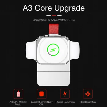 Портативное беспроводное зарядное устройство для Apple Watch серии Ultra 8 7 6 5 4 SE Mini USB 2W Зарядная станция для быстрой зарядки iWatch Аксессуары 4