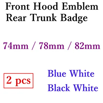 2 шт Синий Белый Черный 74 мм 78 мм 82 мм Эмблема Автомобиля Передний Капот Задний Багажник Значок Логотип Для X1 X3 X5 E46 E39 E38 E90 F10 51148132375 0