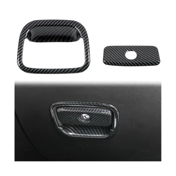 Накладка ручки Перчаточного ящика для хранения в салоне автомобиля из углеродного волокна для Dodge Durango 2011-2020