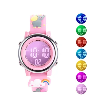 Детские мультяшные спортивные часы-будильник 30-метровые водонепроницаемые детские умные часы для студентов, мальчиков и девочек, светодиодные электронные часы